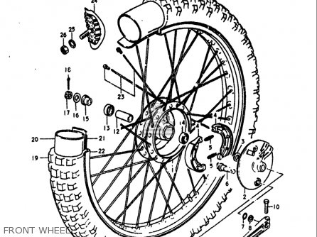 FRONT WHEEL - RM125 1979 1980 (N T) USA (E03)