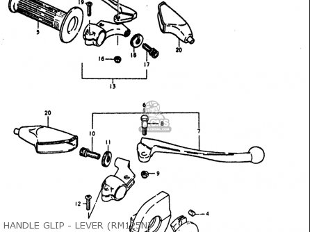 HANDLE GLIP - LEVER (RM125N) - RM125 1979 1980 (N T) USA (E03)