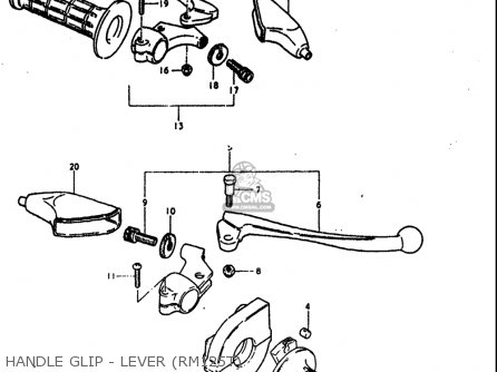 HANDLE GLIP - LEVER (RM125T) - RM125 1979 1980 (N T) USA (E03)