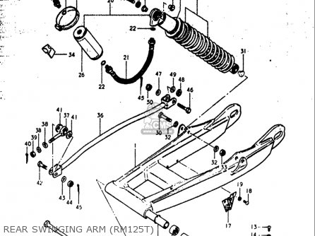 REAR SWINGING ARM (RM125T) - RM125 1979 1980 (N T) USA (E03)