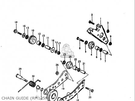 CHAIN GUIDE (RM125N) - RM125 1979 1980 (N T) USA (E03)