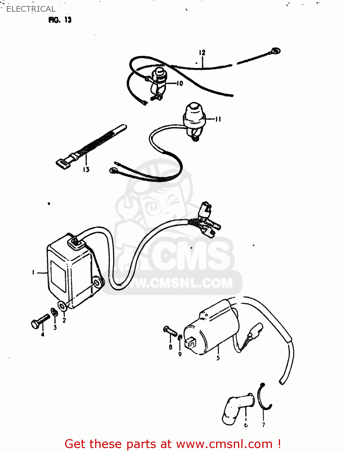 Suzuki RM125 1980 (T) USA (E03) ELECTRICAL - buy original ELECTRICAL ...