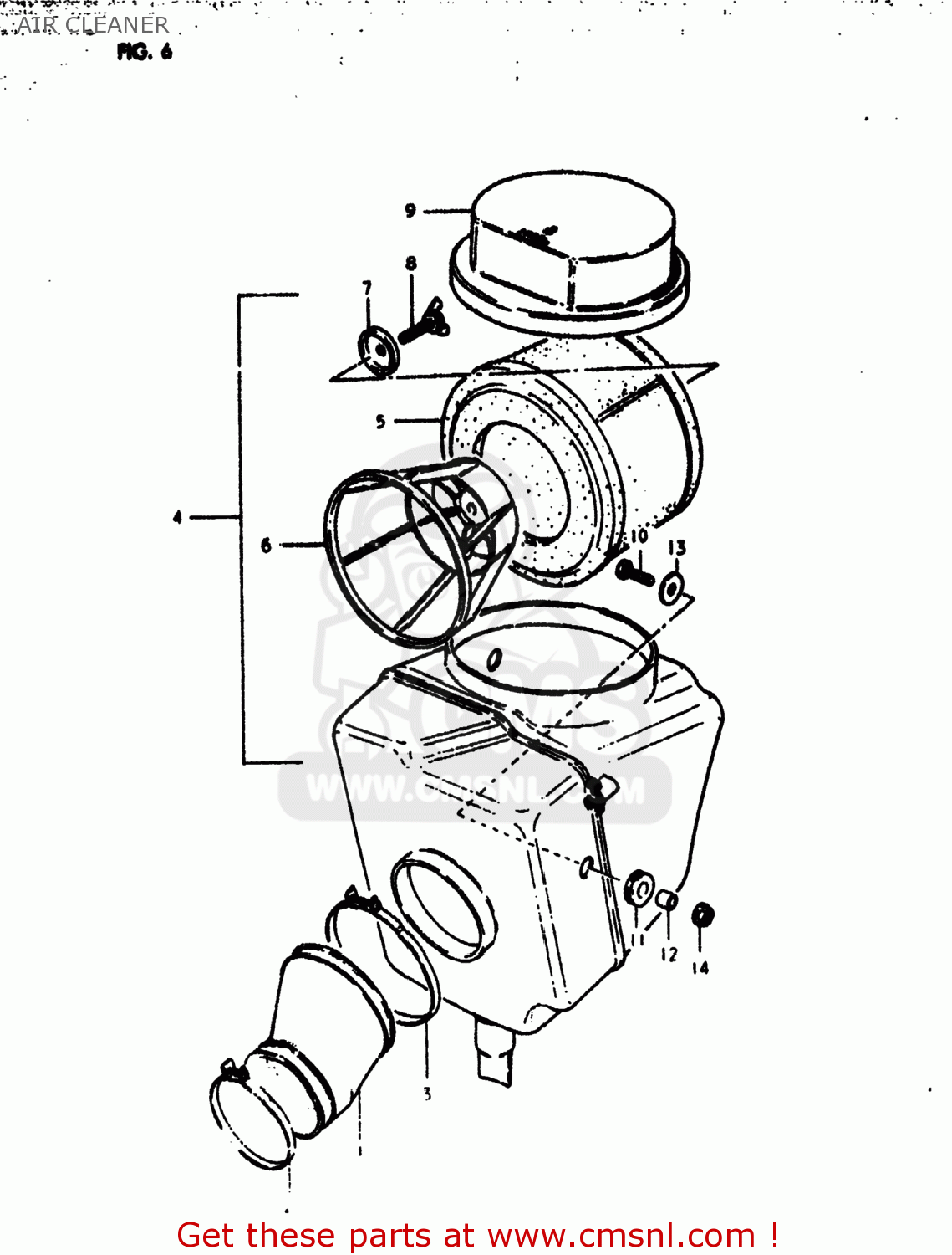 AIR CLEANER RM125 1980 (T) USA (E03)