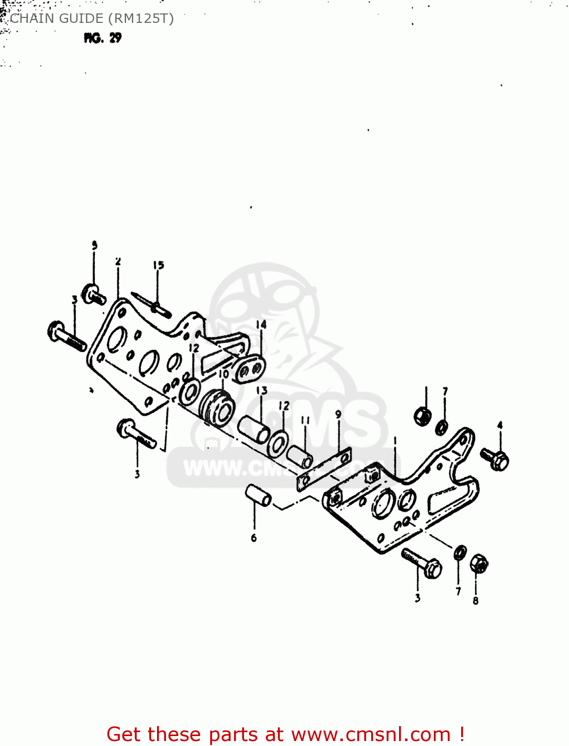 CHAIN GUIDE (RM125T) RM125 1980 (T) USA (E03)