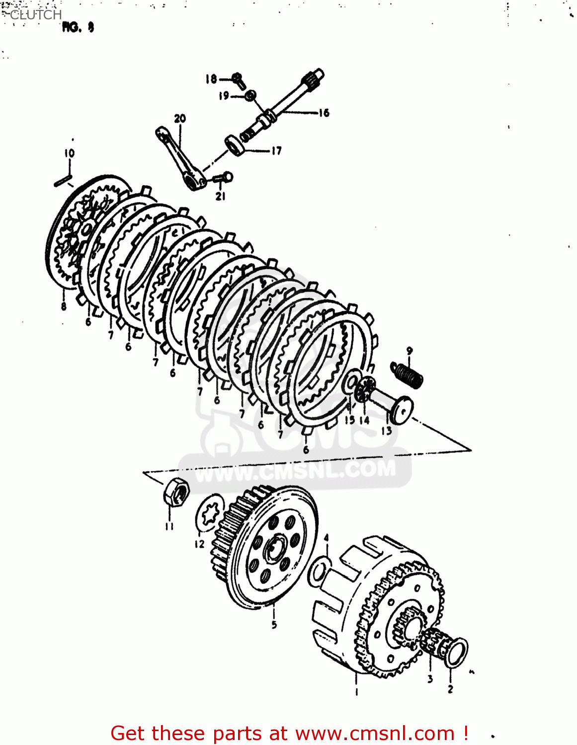 CLUTCH RM125 1980 (T) USA (E03)