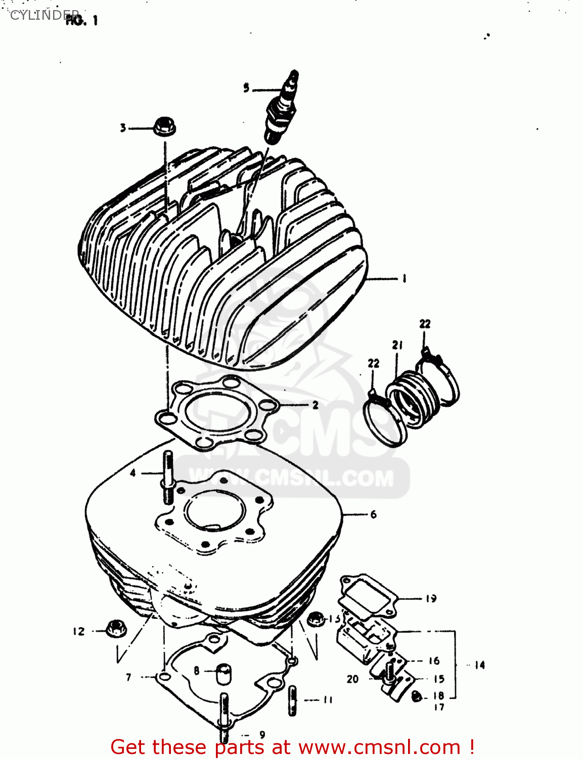 CYLINDER RM125 1980 (T) USA (E03)