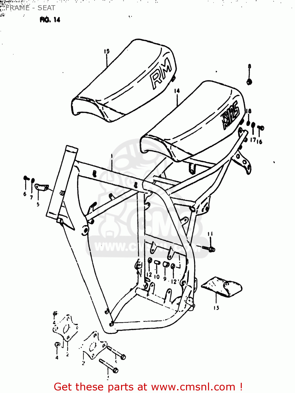 FRAME - SEAT RM125 1980 (T) USA (E03)