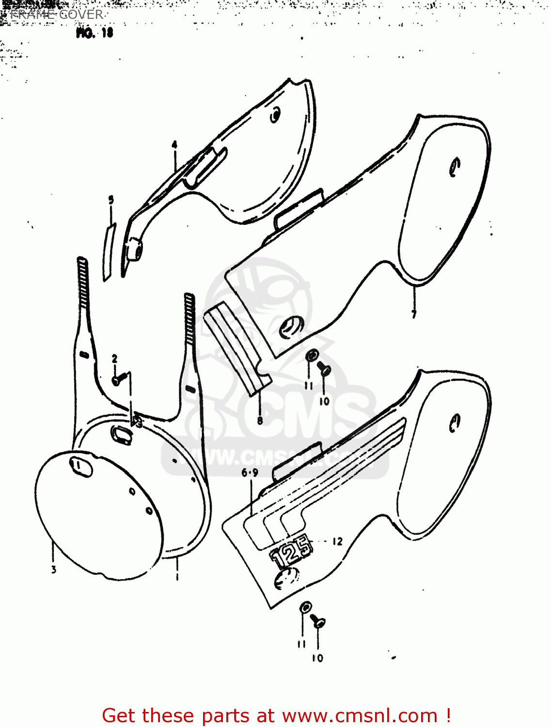 FRAME COVER RM125 1980 (T) USA (E03)