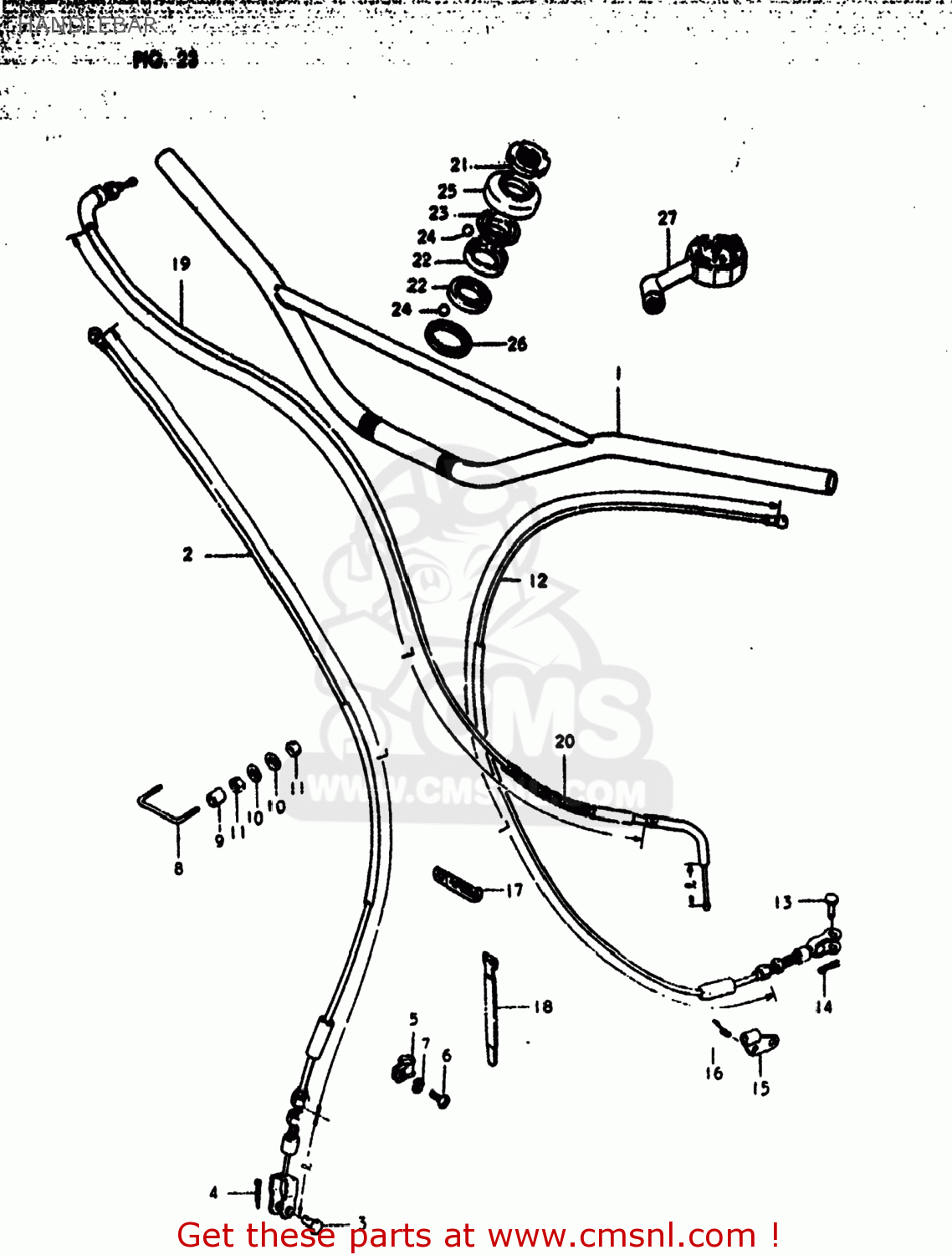 HANDLEBAR RM125 1980 (T) USA (E03)