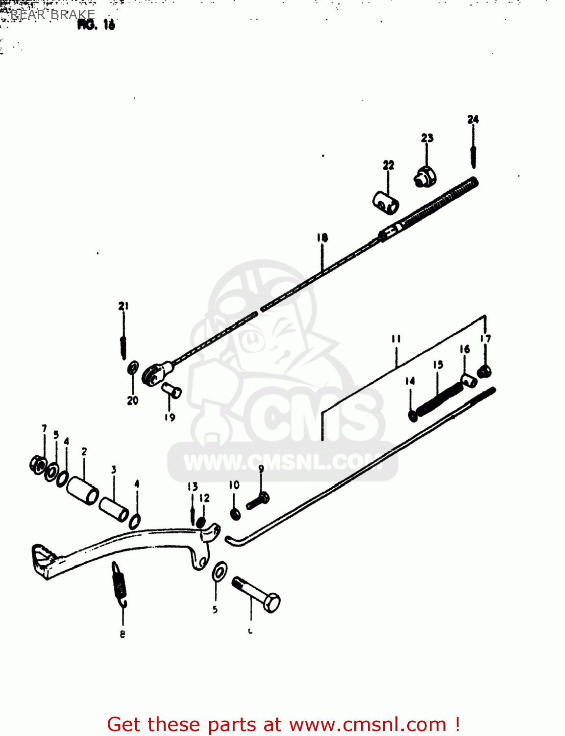 REAR BRAKE RM125 1980 (T) USA (E03)