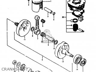CRANKSHAFT - RM125 1980 (T) USA (E03)