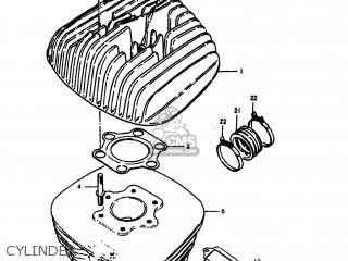 CYLINDER - RM125 1980 (T) USA (E03)