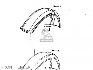 FRONT FENDER - RM125 1980 (T) USA (E03)