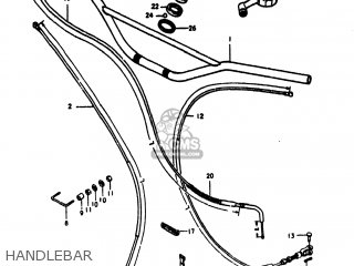HANDLEBAR - RM125 1980 (T) USA (E03)