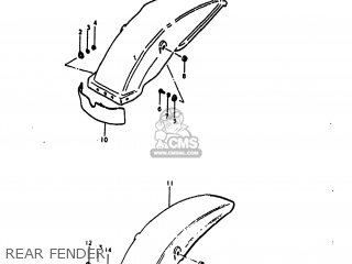 REAR FENDER - RM125 1980 (T) USA (E03)