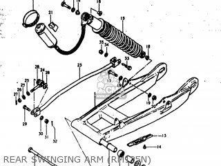REAR SWINGING ARM (RM125N) - RM125 1980 (T) USA (E03)