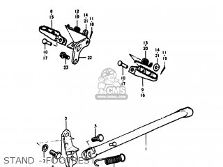 STAND - FOOTREST - RM125 1980 (T) USA (E03)
