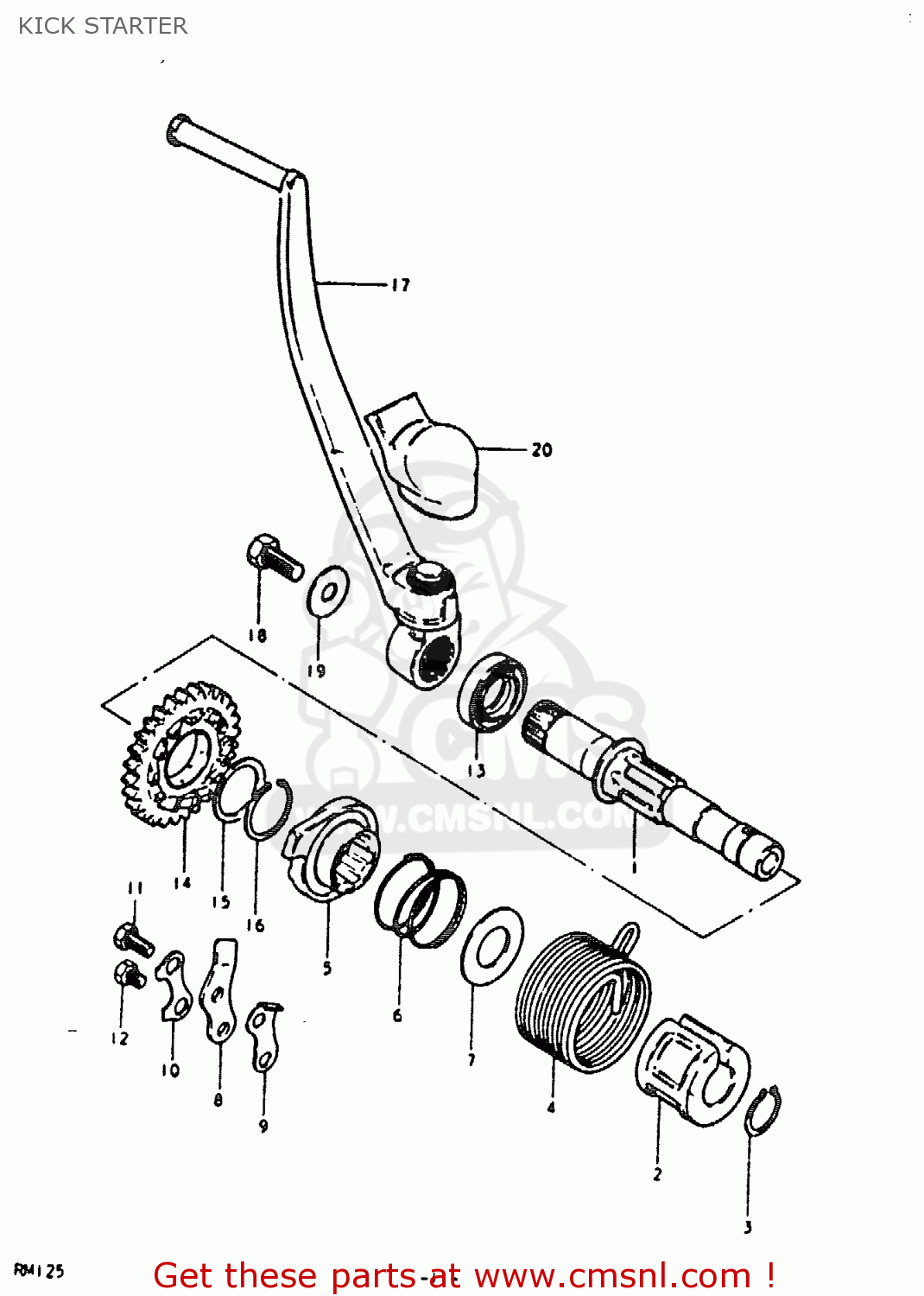 KICK STARTER RM125 1980 (T)