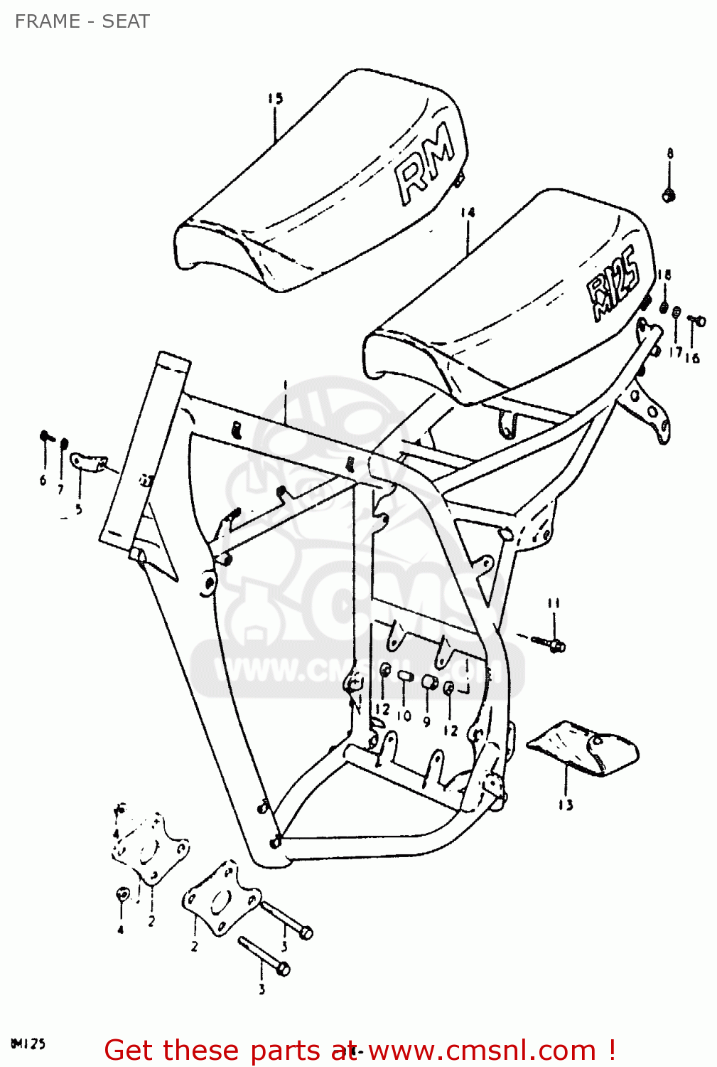 FRAME - SEAT RM125 1980 (T)