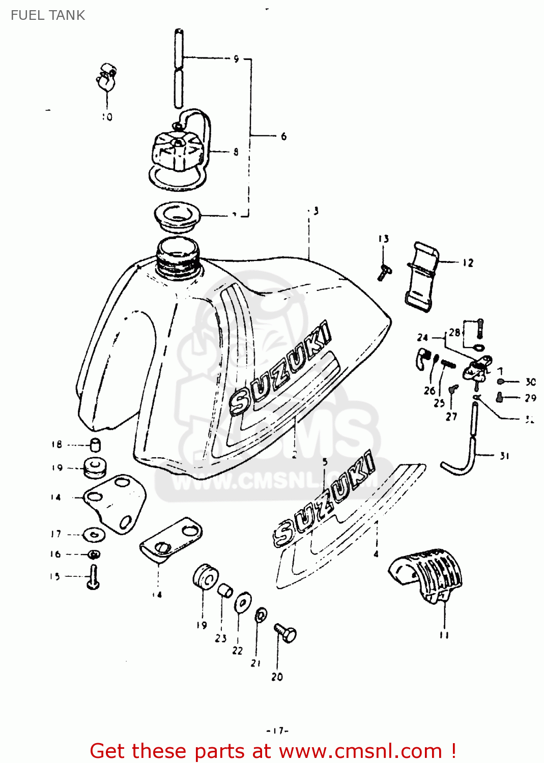 FUEL TANK RM125 1980 (T)