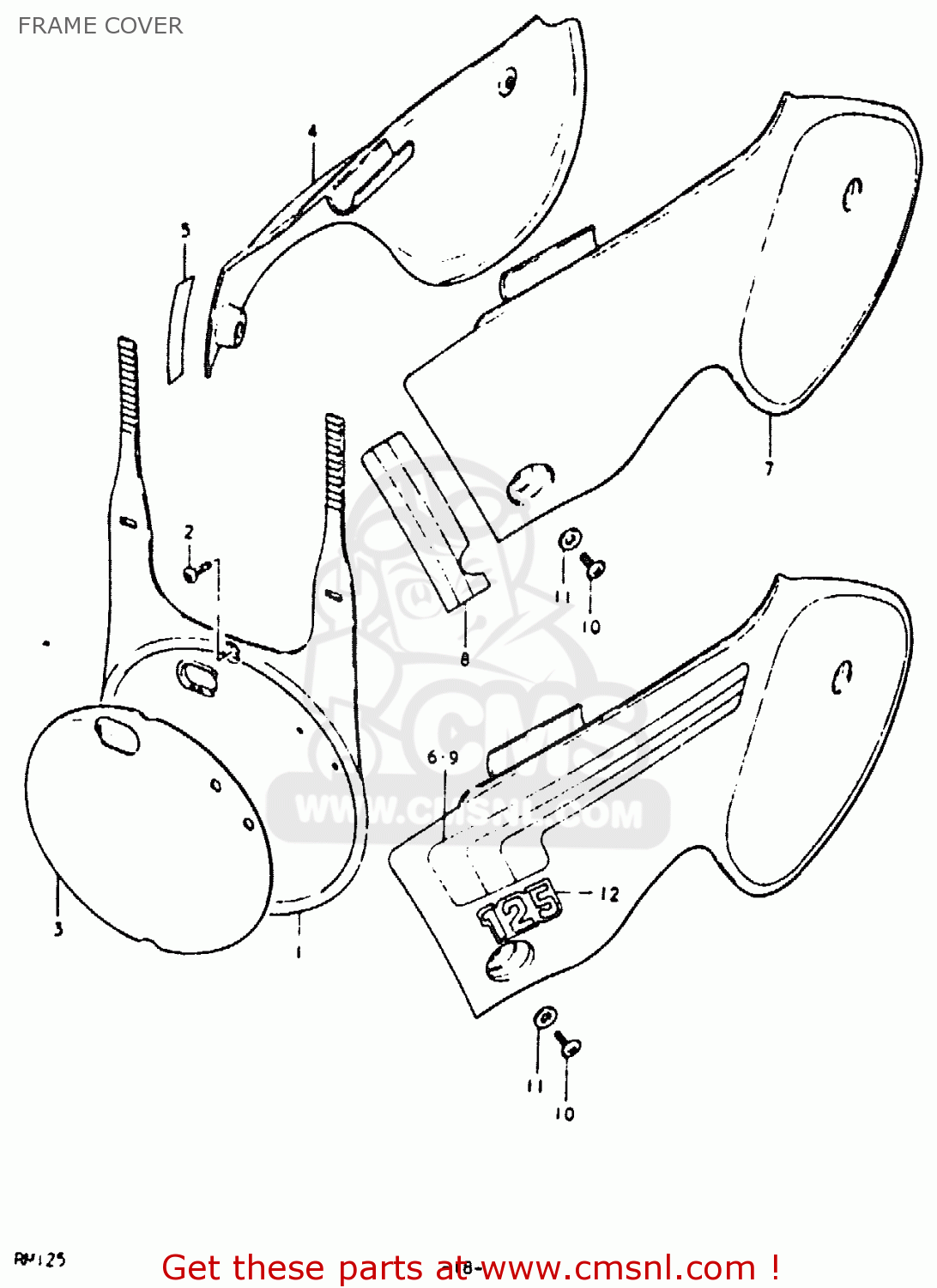 FRAME COVER RM125 1980 (T)