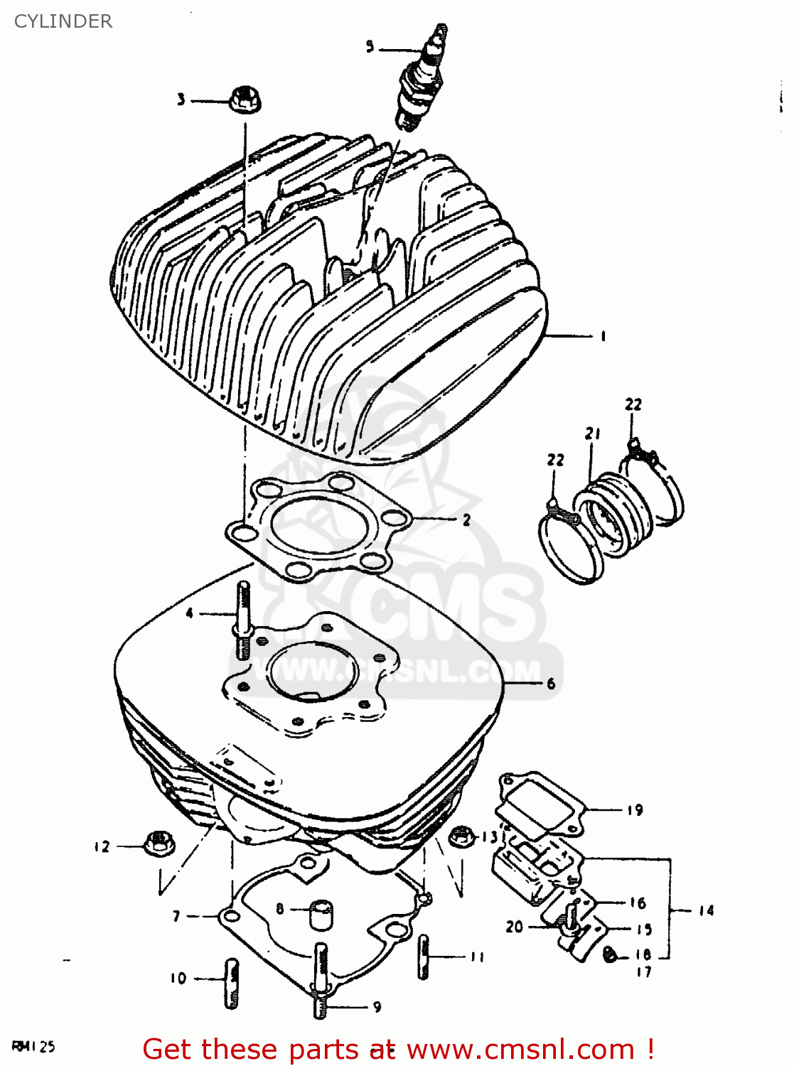 CYLINDER RM125 1980 (T)