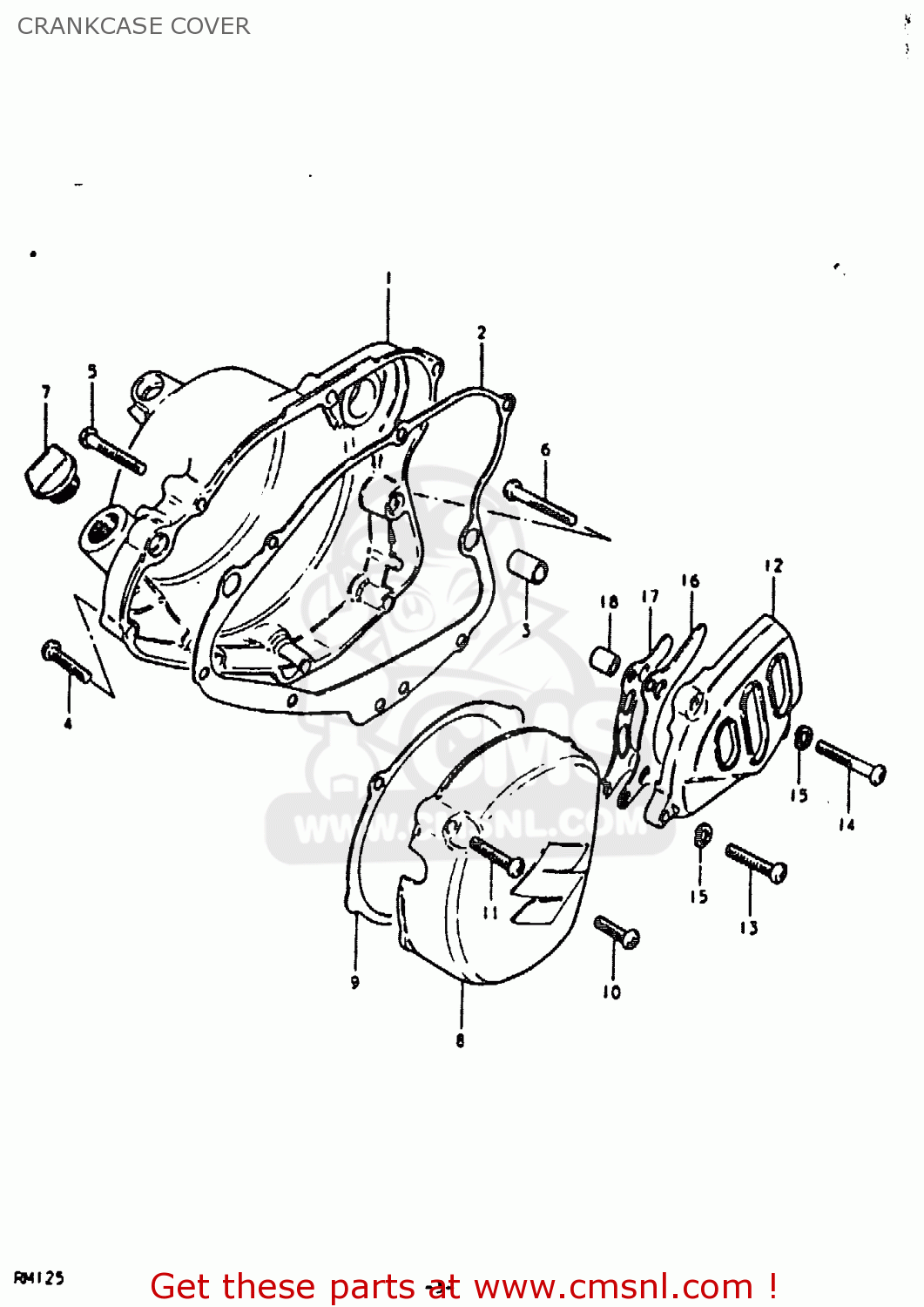 CRANKCASE COVER RM125 1980 (T)