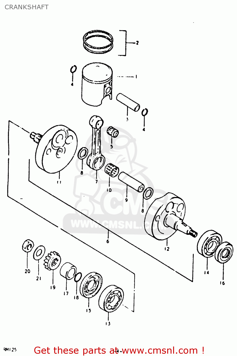 CRANKSHAFT RM125 1980 (T)