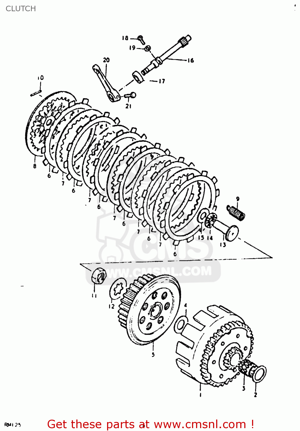 CLUTCH RM125 1980 (T)