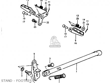 STAND - FOOTREST - RM125 1980 (T)