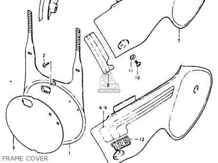 FRAME COVER - RM125 1980 (T)