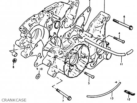 CRANKCASE - RM125 1980 (T)