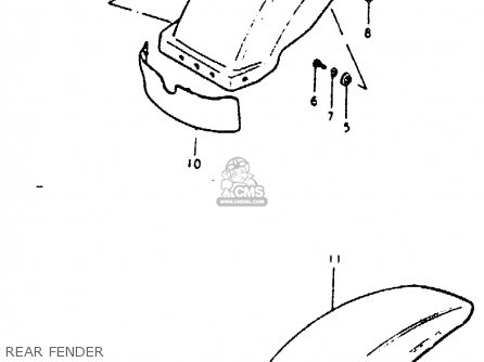 REAR FENDER - RM125 1980 (T)