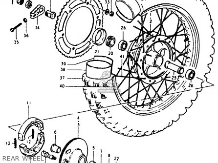 REAR WHEEL - RM125 1980 (T)