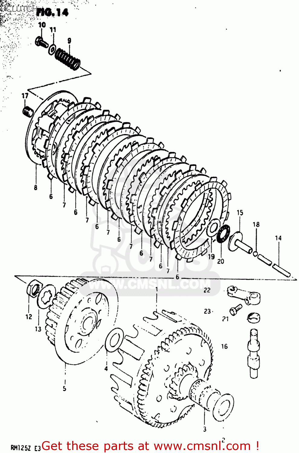 CLUTCH RM125 1981 (X) USA (E03)