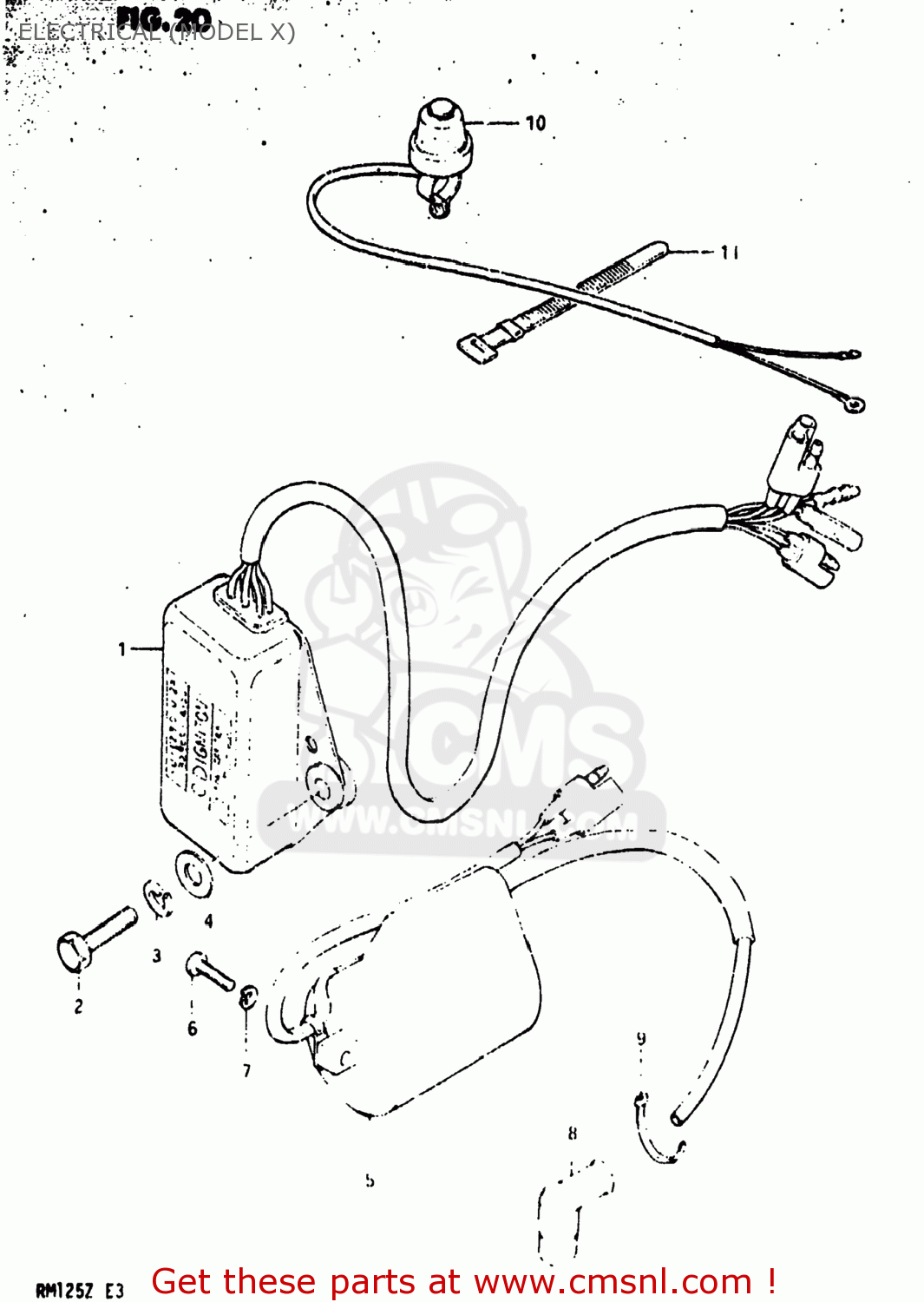 ELECTRICAL (MODEL X) RM125 1981 (X) USA (E03)