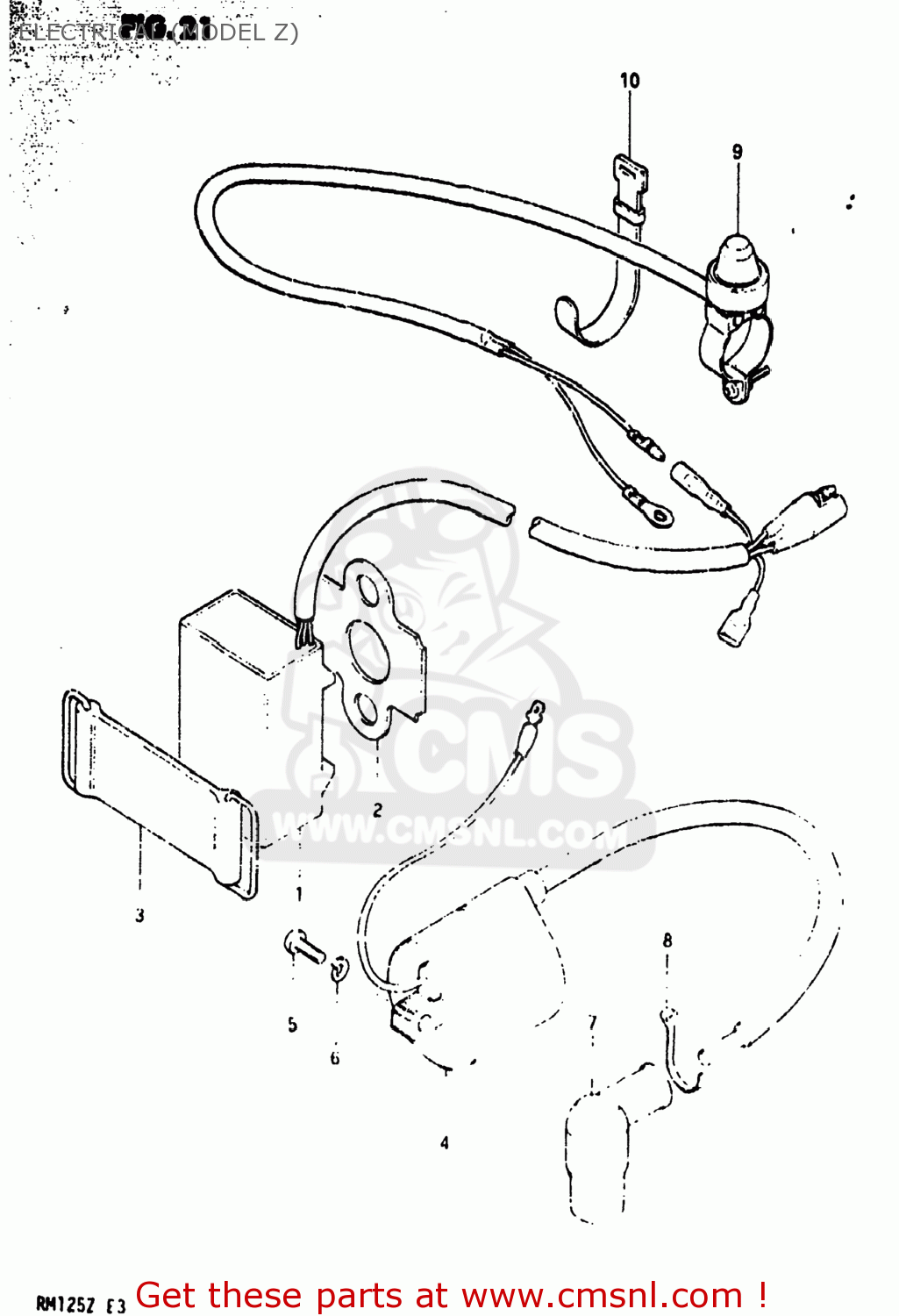 ELECTRICAL (MODEL Z) RM125 1981 (X) USA (E03)