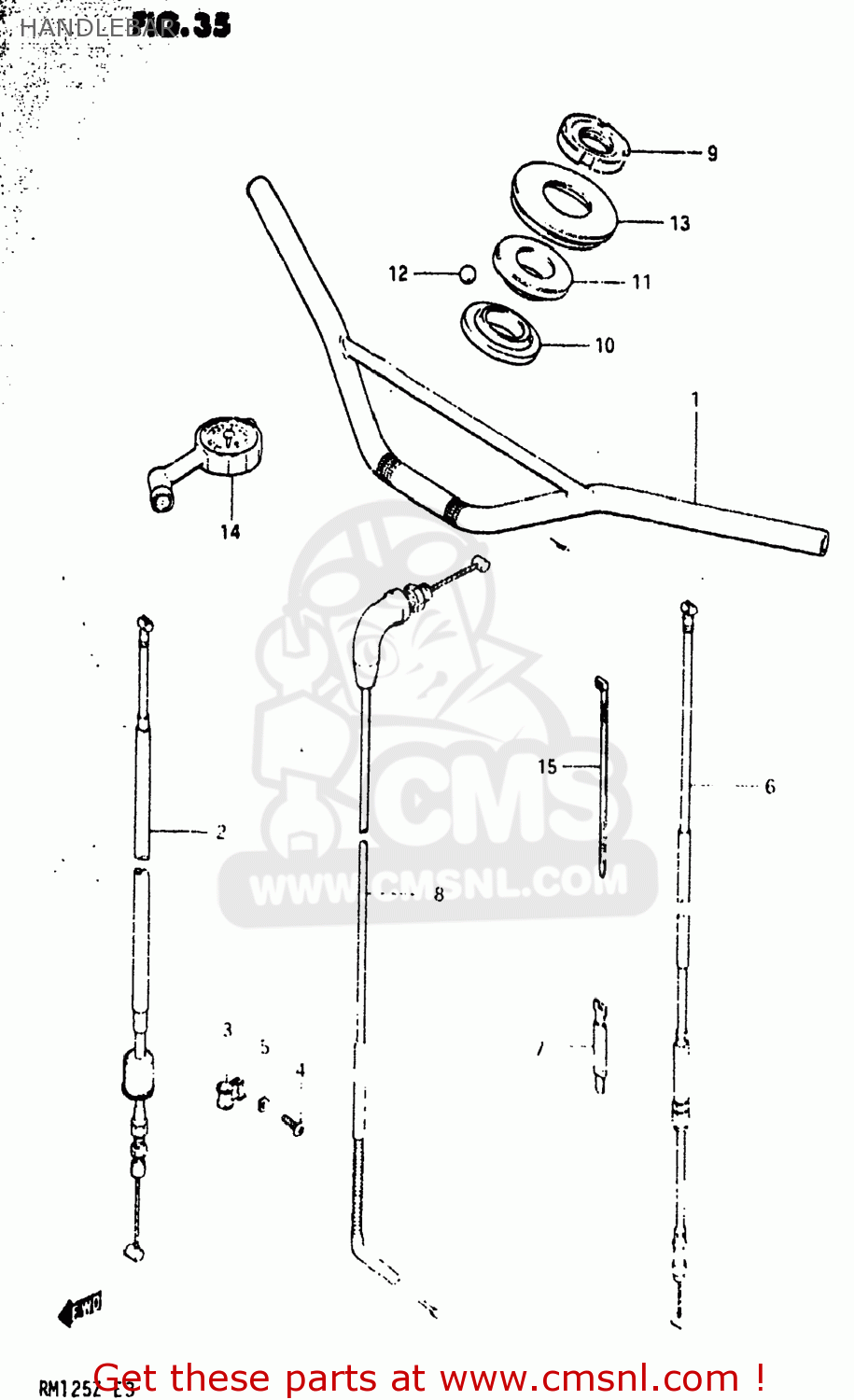 HANDLEBAR RM125 1981 (X) USA (E03)