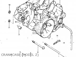 CRANKCASE (MODEL Z) - RM125 1981 (X) USA (E03)