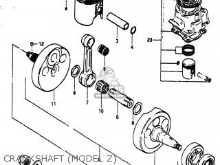 CRANKSHAFT (MODEL Z) - RM125 1981 (X) USA (E03)