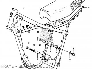 FRAME - SEAT (MODEL Z) - RM125 1981 (X) USA (E03)