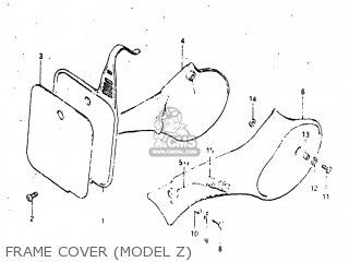 FRAME COVER (MODEL Z) - RM125 1981 (X) USA (E03)