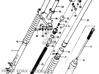 FRONT FORK (MODEL Z) - RM125 1981 (X) USA (E03)
