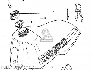 FUEL TANK (MODEL X) - RM125 1981 (X) USA (E03)