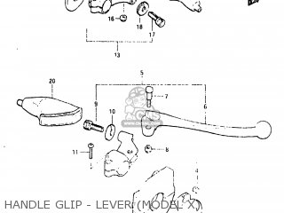 HANDLE GLIP - LEVER (MODEL X) - RM125 1981 (X) USA (E03)