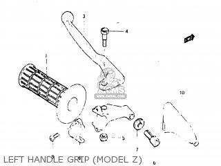 LEFT HANDLE GRIP (MODEL Z) - RM125 1981 (X) USA (E03)