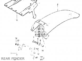 REAR FENDER - RM125 1981 (X) USA (E03)