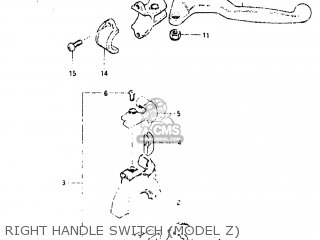 RIGHT HANDLE SWITCH (MODEL Z) - RM125 1981 (X) USA (E03)