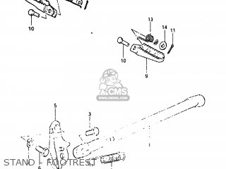 STAND - FOOTREST - RM125 1981 (X) USA (E03)