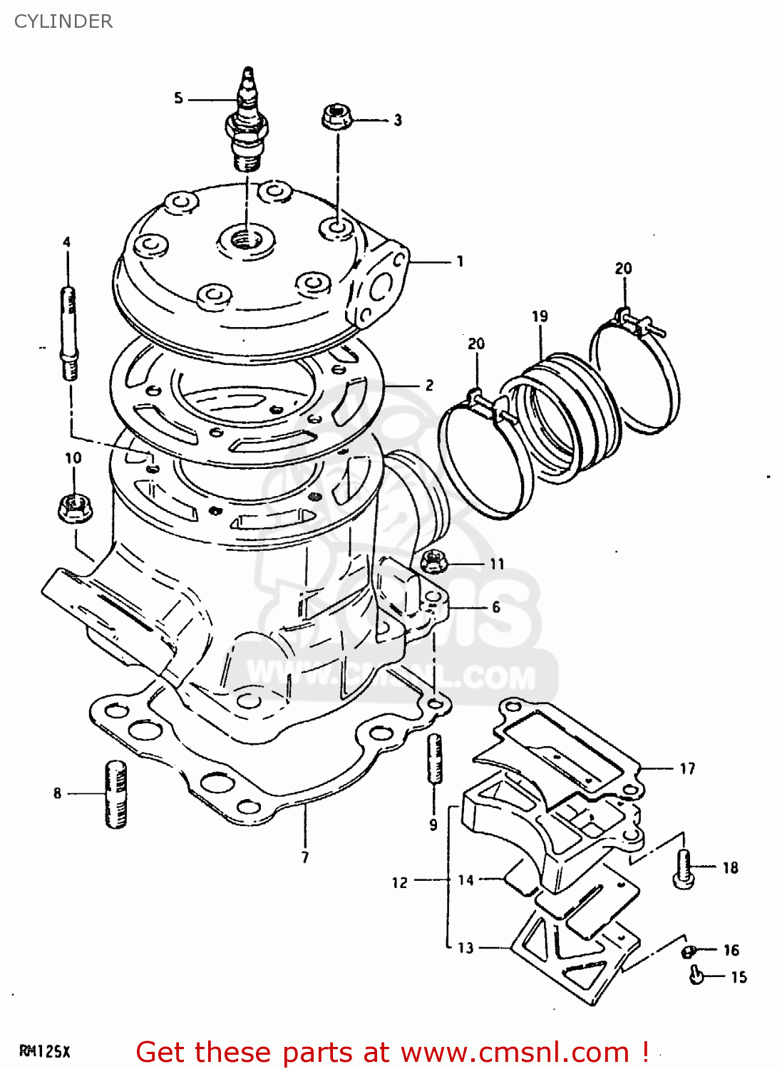 CYLINDER RM125 1981 (X)